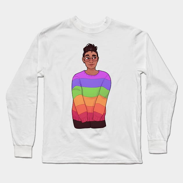 rainbow boy Long Sleeve T-Shirt by gelasticat